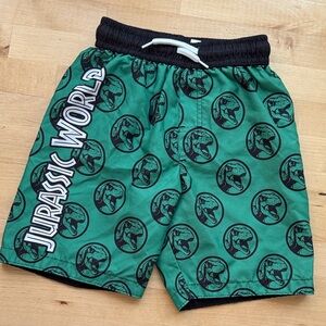 Kids Jurassic World Green Swim Trunks Size Small